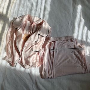 Gisele TENCEL™ Modal Long PJ Set - Sorbet Pink/Black, Small